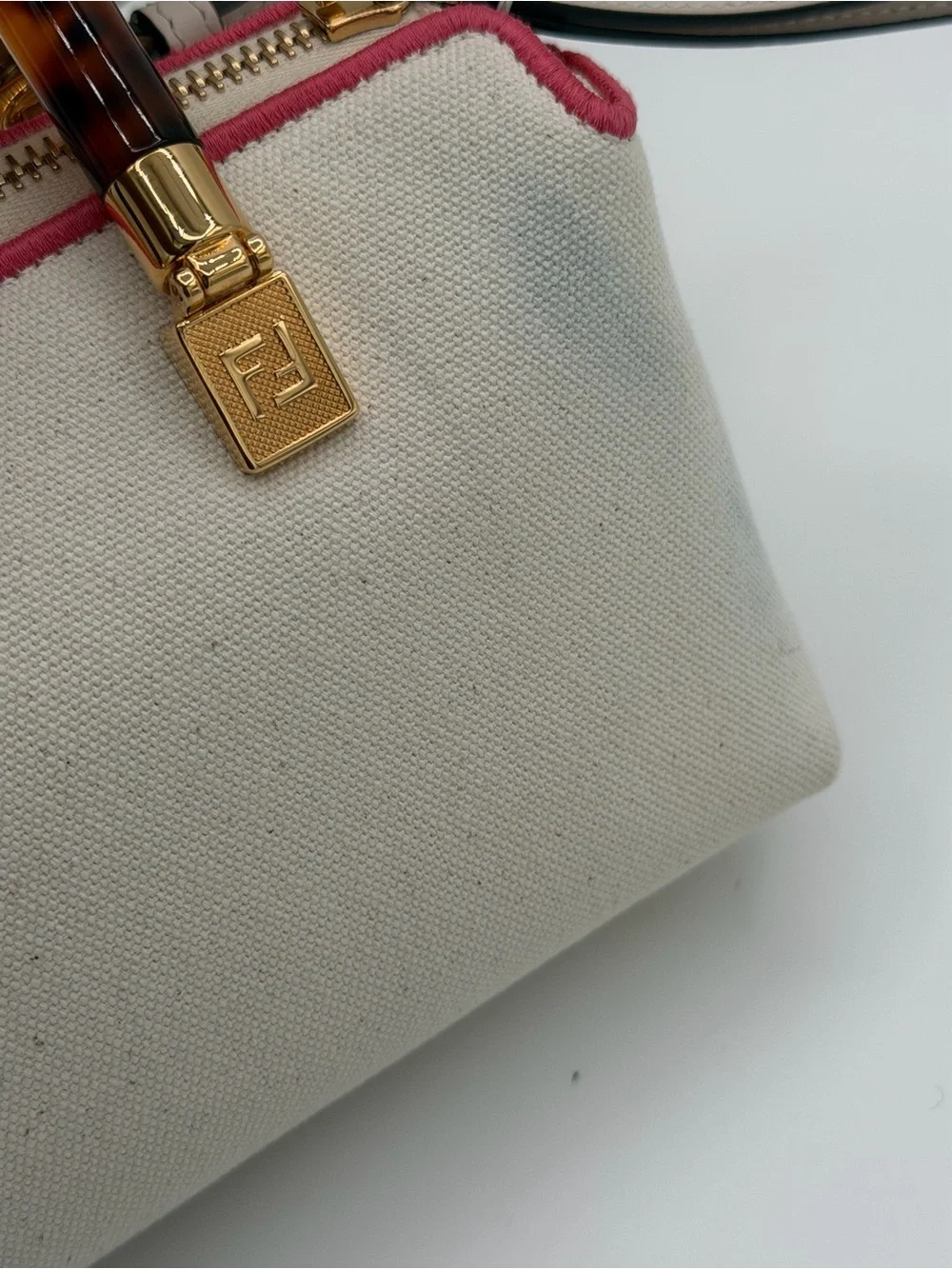 Fendi mini by the way denim canvas shoulder bag 😍